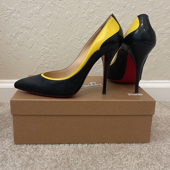 Christian Louboutin Tucsy 100 Glitter Mini Calf 39 - Picture 2 of 8